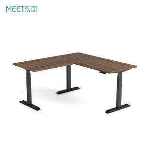 Industrial <b>Adjustable</b> <b>Table</b> Real Time Lift <b>Height</b> Display Factory Price for Office l Shape Desk <b>Adjustable</b> <b>Height</b> - Product Image 1