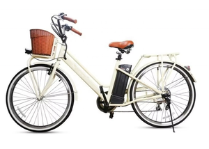 Gran oferta <span class=keywords><strong>de</strong></span> bicicleta híbrida eléctrica para adultos <span class=keywords><strong>de</strong></span> 26 pulgadas con cesta delantera <span class=keywords><strong>Shimano</strong></span> Derailleur Electronic Smart Type para City Commute - Product Image 3