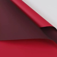 Papier d'emballage pour bouquet de fleurs Ouya, luxueux, écologique, bicolore, OPP PVC, imperméable, avec revêtement double face