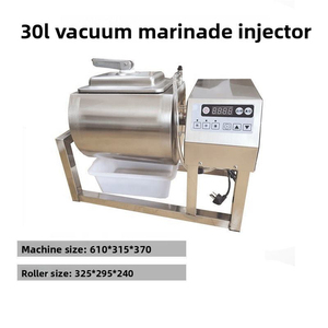 Machine à tambourer la viande à moteur en acier inoxydable robuste, contrôle numérique, capacité de 18L à 100L pour la transformation industrielle de la viande - Product Image 3