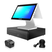 Alta calidad todo en uno PC sistema Android precio al por mayor Dural pantalla Linux pos máquina tarjeta de crédito pos máquina