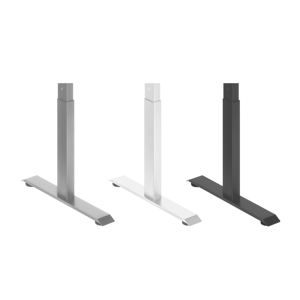 एर्गोनोमिक दोहरी मोटर स्थायी डेस्क ऊंचाई-समायोज्य आधुनिक डिजाइन धातु प्रबलित आयताकार स्तंभ लकड़ी शीर्ष घर कार्यालय अध्ययन - Product Image 6