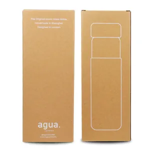 Recyclable Customized Brown Kraft Double Truck Water Glass Bottle Package Corrugated Boxes With White Ink