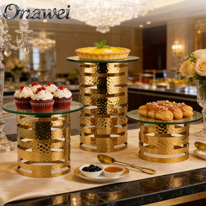 Onawei Autres fournitures hôtelières et de restauration, vente <span class=keywords><strong>en</strong></span> gros d'usine pour présentoir alimentaire, buffet, support à gâteau vertical <span class=keywords><strong>en</strong></span> acier inoxydable - Product Image 1