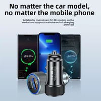 Kabel Mobil USB Tipe C Pengisian Cepat Simultan Dual-port 38w Langsung dari Pabrik untuk Model Mobil untuk Ponsel