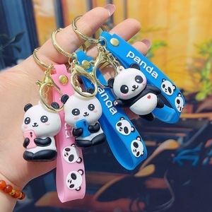 Porte-clés panda personnalisé en PVC souple de Chine, pendentif porte-clés panda pour téléphone, jouet cadeau pour enfants, porte-clés en PVC pour enfants - Product Image 6