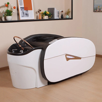 Lit de massage électrique en cuir avec bassin en céramique haut de gamme FYD, lit professionnel de thérapie capillaire pour salon de coiffure et institut de beauté