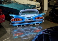 Enseigne néon vintage en verre pour automobile, enseigne murale néon personnalisée en verre soufflé à la main pour garage, atelier automobile, bar, ou décoration de man cave.