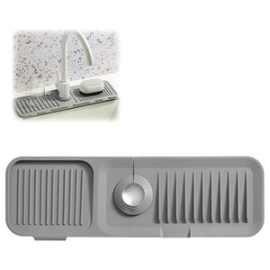 Tapis de protection anti-éclaboussures pour évier de cuisine et salle de bain, tapis de drainage en silicone, tapis récupérateur d'eau - Product Image 1