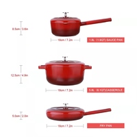 Molde de alumínio fundido antiaderente ecológico, casseres redondos de indução 4qt para forno