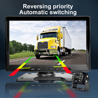 Système de caméra de recul pour voiture 4CH 1080p avec moniteur d'affichage quadruple 10.1 ''MP5 Player Vehicle DVR Recorder for RV Trailer Camper Truck