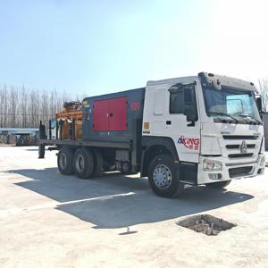 Op Vrachtwagen Gemonteerde Boorgat Boorplatform Met Motor Luchtcompressor Waterputboormachine - Product Image 1