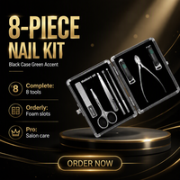 Ensemble professionnel de manucure et pédicure en acier inoxydable, kit de coupe-ongles, outil de soin des ongles pour hommes avec sac luxueux