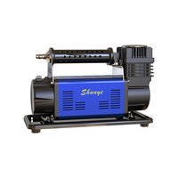 Gonfleur de pneus de voiture portable 12V DC à cylindre unique en métal, haute performance, gonflage rapide, 150 PSI, avec lumière d'urgence, certifié CE