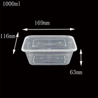 Boîtes à lunch jetables étanches pour micro-ondes, contenants alimentaires en plastique pour la restauration commerciale, la restauration à emporter, le stockage