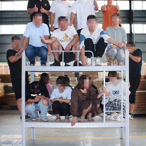Hot Sale Heavy-Duty Stalen Dubbeldekker Loft Stapelbuis Frame Nieuwste Ontwerp Klop Metalen Ijzeren <span class=keywords><strong>Bed</strong></span> Voor Scholieren Slaapkamers - Product Image 2