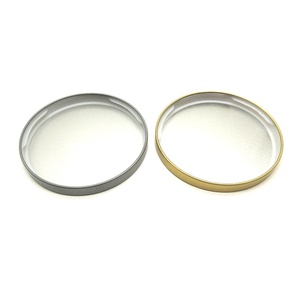 Capuchon en métal personnalisé avec logo en relief, 107*10 mm, or, argent, couvercle rond en étain avec joint en caoutchouc pour pot à bougie en verre, tasse - Product Image 2