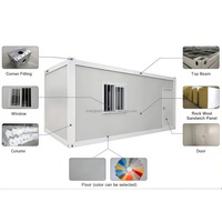 Maison conteneur modulaire de luxe en panneaux sandwich de 20 et 40 pieds, démontable et portable, préfabriquée, pour usage d'atelier