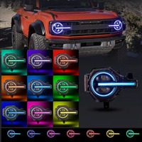 HETOP pour phares de Bronco 2020-2025 – Phares avant à LED complets de style RGB personnalisé, projecteurs améliorés, Plug and Play pour Ford