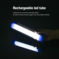 Nouveau tube de lampe à LED de charge d'énergie solaire 20w 40w 60w USB rechargeable 5V dc lumière camping en plein air lumières de secours