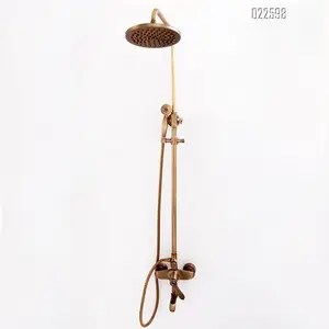 Ensemble <span class=keywords><strong>de</strong></span> robinets <span class=keywords><strong>de</strong></span> <span class=keywords><strong>douche</strong></span> en <span class=keywords><strong>Bronze</strong></span>, 12 pièces, <span class=keywords><strong>colonne</strong></span> <span class=keywords><strong>de</strong></span> <span class=keywords><strong>douche</strong></span> <span class=keywords><strong>de</strong></span> pluie ronde, montage au mur - Product Image 1