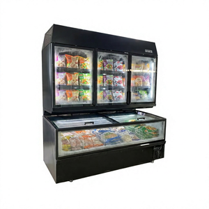 Réfrigérateur-congélateur combiné de supermarché avec porte vitrée supérieure et inférieure CP-CI-01-1450/2100/2500, refroidissement par air pour une température optimale - Product Image 5