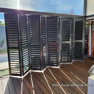 Nhà Máy Tùy Chỉnh Kích Thước Nhôm Cửa Sổ Cửa Chớp Nhôm Louver Bảng Điều Chỉnh Trung Quốc Ngang Hợp Kim Pháp Nhôm Planation Màn Trập - Product Image 1