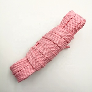 Grosir desain baru 10mm sepatu olahraga keren kepang datar neon tali sepatu cetak ujung plastik transparan poliester Maoyuan - Product Image 4