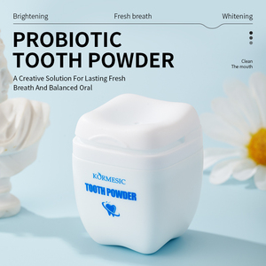 KORMESIC - Polvo Dental Probiótico Blanqueador e Iluminador de 50g, Nueva Fórmula con Sabor a Menta Fresca, Pasta Dental Suave y Portátil - Product Image 3