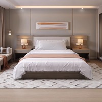 Ensemble de mobilier de chambre d'hôtel pour l'Afrique, lit King/Queen, table de chevet, armoire, chambre complète, MOQ 5 ensembles, usine OEM ODM