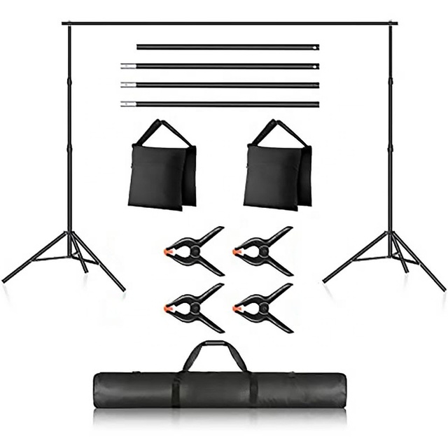 Takenoken Photo Studio Shooting Products 2x2m Adjustable Advertising Background Support Heavy Duty Backdrop Stand for Exhibition
