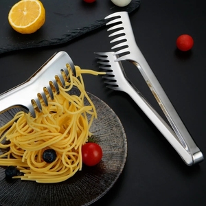 Pince à spaghetti, pince à pâtes, support alimentaire, pince à nouilles en acier inoxydable, peigne à aliments, ustensile de cuisine, outil de cuisine pour restaurant occidental - Product Image 3