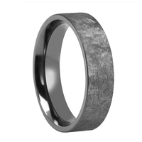 Cincin Kawin Tantalum 99,9% Murni dengan Desain Brushed untuk Pria