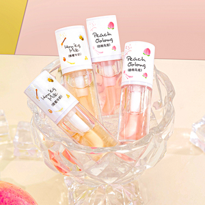 Minyak bibir putih persik dan madu melembapkan kering dan tidak pudar kilau kepala kuas besar yang indah - Product Image 1