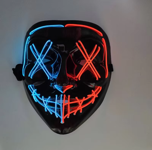 LED anonim <span class=keywords><strong>Hacker</strong></span> yüz maskesi EL işık-up V Vendetta süslü elbise maske parti ve Halloween Party Halloween için maskeli maske - Product Image 5