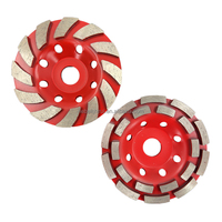 Outils abrasifs personnalisés, meule à segments diamantés à deux rangées de 5 pouces (125 mm) pour le meulage de la brique