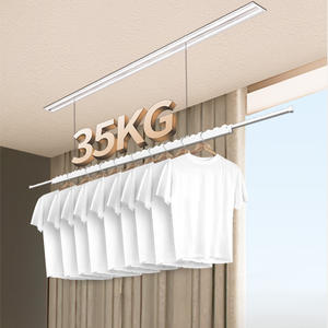 Corde <span class=keywords><strong>à</strong></span> <span class=keywords><strong>linge</strong></span> électrique intelligente dissimulée avec fonction de levage <span class=keywords><strong>à</strong></span> télécommande capable d'être cachée et de sécher les vêtements - Product Image 1