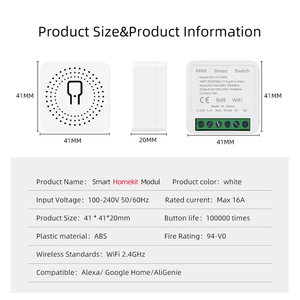 Interruptor de Pared Inteligente Mvava Tuya Zigbee, Módulo de Relé DIY <span class=keywords><strong>Mini</strong></span> de 16A, Adaptador para Smart Life, Control por Voz con <span class=keywords><strong>Google</strong></span> <span class=keywords><strong>Home</strong></span> y Alexa - Product Image 4