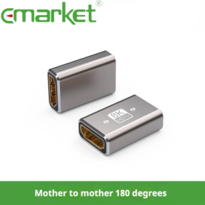 For MALE-MALE 8K Vertical 90 Degree Angled Low Profile <b>Extension</b> Adapter PVC Jacket 24-30AWG TC/BC/CCS Conductor 60Hz HDTV - Product Image 5