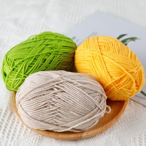 <span class=keywords><strong>Pelote</strong></span> de fil 4 brins en mélange de <span class=keywords><strong>laine</strong></span>, acrylique et coton au lait, épaisseur moyenne, pour bébé, <span class=keywords><strong>prix</strong></span> spécial de gros, pour tricot à la main (chaussons, couvertures) - Product Image 2