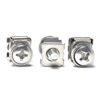 Kit de tornillos Phillips y tuercas de jaula de acero inoxidable duradero, tamaño métrico, antirust, disponible en todos los tamaños, para gabinetes de centros de datos