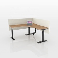 Bureau d'angle pour bureau à domicile en forme de L Bureau assis-debout en forme de L à 90 degrés Bureau électrique réglable à triple moteur