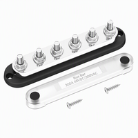 Barre omnibus robuste 48V 300A à 6 bornes 5/16" (M8) avec couvercle, blocs de distribution de batterie CE RoHS, vente en gros