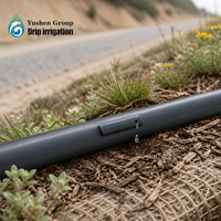Ligne d'irrigation goutte-à-goutte intégrée Yushen 16 mm en PE noir avec émetteurs plats intégrés – Composants du système d'arrosage souterrain pour l'agriculture