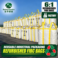 Sacs Jumbo FIBC d'occasion pour matériaux industriels en vrac, sacs de stockage robustes remis à neuf pour l'entreposage en usine et la manutention des matériaux