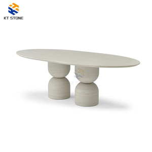 Tavoli <span class=keywords><strong>da</strong></span> <span class=keywords><strong>Pranzo</strong></span> in Marmo Emperador Dark, Tavolo di Lusso in Pietra per Villa, Hotel, Arredamento di Alta Gamma per Sala <span class=keywords><strong>da</strong></span> <span class=keywords><strong>Pranzo</strong></span> - Product Image 3