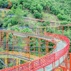 Parc d'attractions personnalisé manèges terrain de jeu aquatique toboggan pour enfants et adultes toboggan de parc aquatique extérieur toboggan tubulaire en verre - Product Image 2