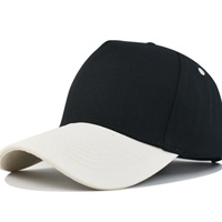 Gorra de béisbol deportiva de verano para exteriores, estilo casual, con cinco paneles, bloques de color, visera de pato, logotipo bordado, gorra rígida de 5 paneles.