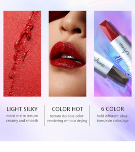 Alla moda bellezza cristallo ricco di diamanti a tre colori rossetto in velluto opaco idratante rossetto Non marcante - Product Image 4