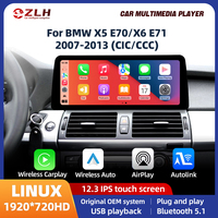 Écran Linux pour BMW X5 F70 X6 F71, CarPlay sans fil, Android Auto, DSP, navigation GPS, 2014 - 2017, maintien du système d'origine